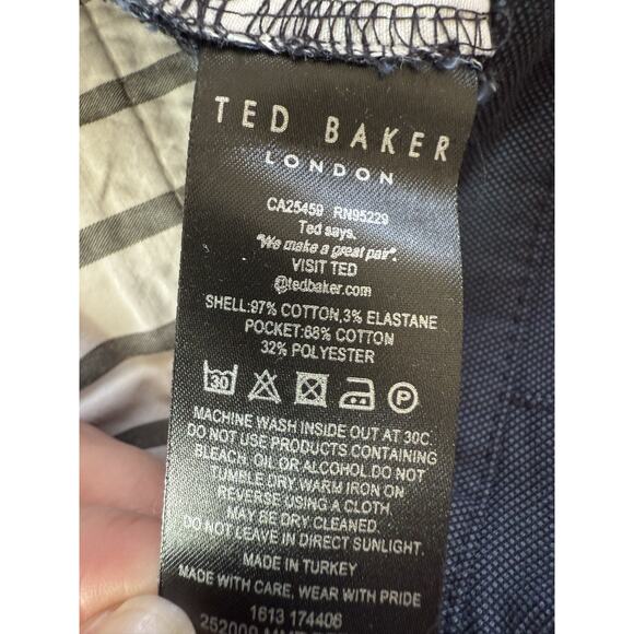 Ted Baker London Men’s Slim Fit Dress Trousers – Navy – 32W x 30L – NWT - Picture 11 of 11